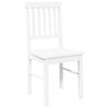 vidaXL Chaises à manger 2 pcs blanc bois massif caoutchouc