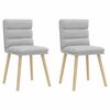 vidaXL Chaises &agrave; manger lot de 2 gris nuage tissu