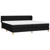 vidaXL Sommier &agrave; lattes de lit avec matelas Noir 200x200 cm Tissu