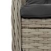 vidaXL Ensemble à manger de jardin 3pcs coussins gris clair poly rotin