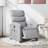 vidaXL Fauteuil de massage inclinable &eacute;lectrique gris clair tissu
