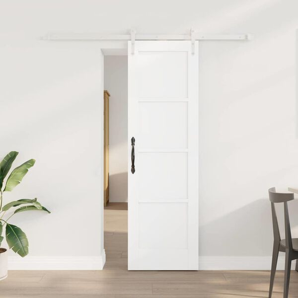 vidaXL Porte coulissante ORKDAL Blanc 61 x 198,5 cm Pin massif