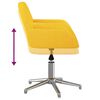 vidaXL Chaise pivotante de bureau Jaune clair Tissu