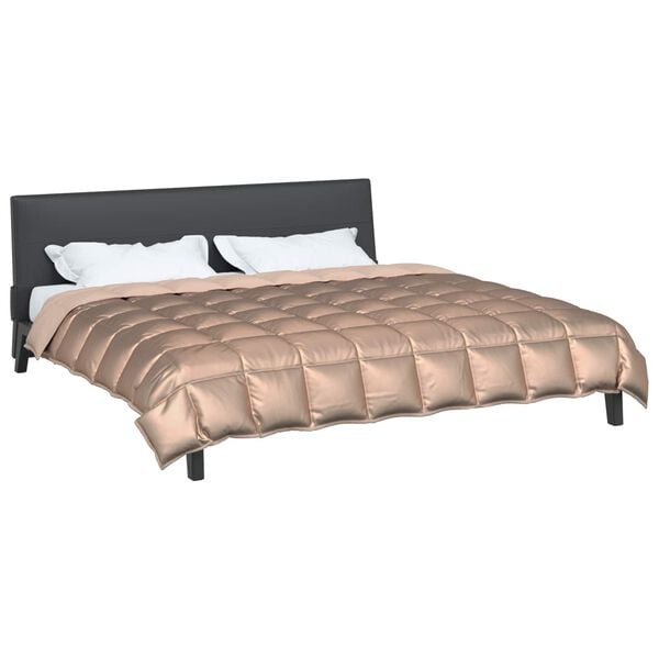 vidaXL Duvet d'hiver Dor&eacute; 220 x 240 cm Satin et Microfibre