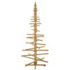 vidaXL Arbre de No&euml;l en bois Marron 210 cm Bois massif en pin