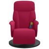 vidaXL Fauteuil de massage inclinable avec repose-pied rouge bordeaux