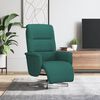 vidaXL Fauteuil inclinable avec repose-pieds vert fonc&eacute; tissu