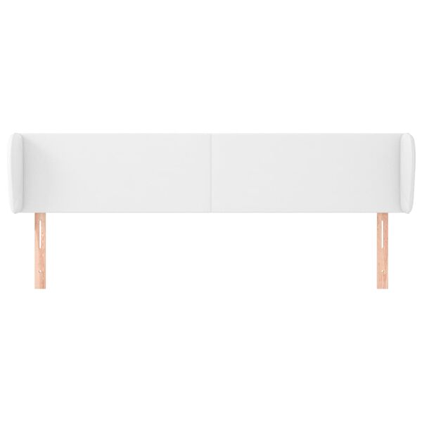 vidaXL T&ecirc;te de lit avec oreilles Blanc 203x23x78/88 cm Similicuir