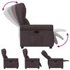 vidaXL Fauteuil inclinable Marron fonc&eacute; Tissu