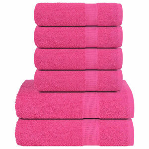 vidaXL Ensemble de serviettes FROGN 6 pcs rose 360 g/m&sup2;