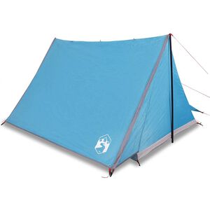 vidaXL Tente de camping 2 personnes bleu imperm&eacute;able