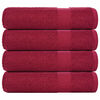 vidaXL Serviettes de bain FROGN 4 pcs bordeaux 100x150cm 360 g/m&sup2;