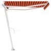 vidaXL Auvent automatique capteur de vent/LED 300x250 cm Orange/marron