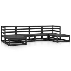 vidaXL Salon de jardin 6 pcs bois de pin massif