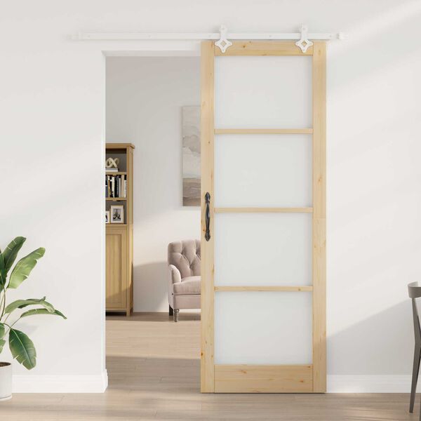 vidaXL Porte coulissante Naturel 83 x 232 cm