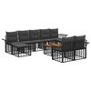 vidaXL Ensemble de canap&eacute;s d'ext&eacute;rieur 10 pc Noir et Gris fonc&eacute;