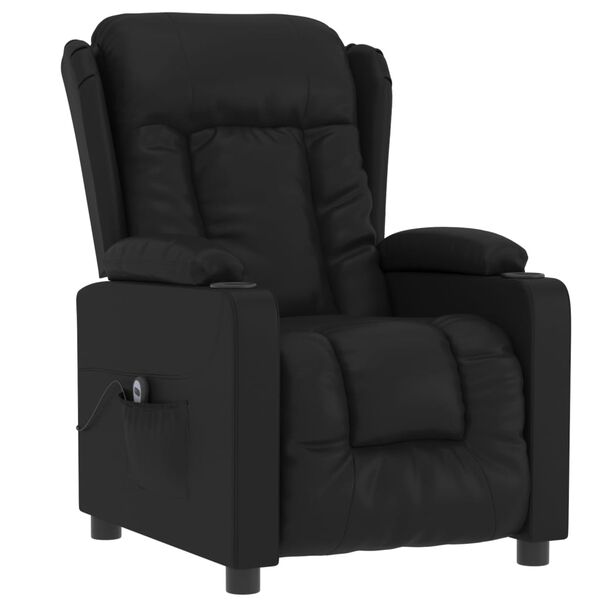 vidaXL Fauteuil inclinable électrique Noir Similicuir