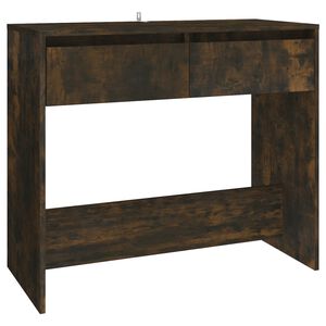 vidaXL Table console ch&ecirc;ne fum&eacute; 89x41x76,5 cm bois d'ing&eacute;nierie