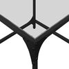 vidaXL Table basse avec dessus en verre transparent 50x50x40 cm acier