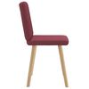 vidaXL Chaises &agrave; manger lot de 2 rouge bordeaux tissu