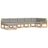 vidaXL Ensemble de canap&eacute;s d'ext&eacute;rieur 7 pc Blanc et gris clair