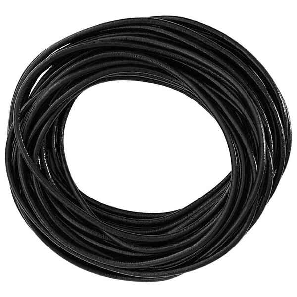 vidaXL Corde en Cuir Noir Ø2,5 mm x 50 m Cuir