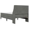 vidaXL Cadre de lit avec matelas Gris fonc&eacute; 90 x 200 cm Velours
