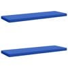 vidaXL Coussins de banc 2 pi&egrave;ces VUGHT 2 pc 100 % polyester Bleu royal