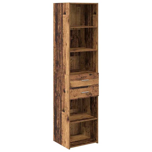 vidaXL Haut Armoire Bois Ancien 45 x 42,5 x 185 cm Bois d'ing&eacute;nierie