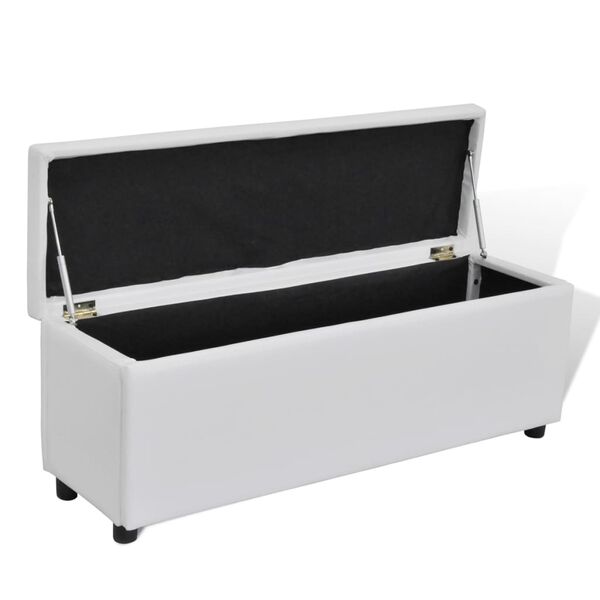 vidaXL Banc de rangement Blanc 118 x 44 x 44 cm