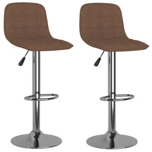 vidaXL Tabourets de bar lot de 2 marron tissu