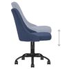 vidaXL Chaise pivotante &agrave; manger Bleu Tissu