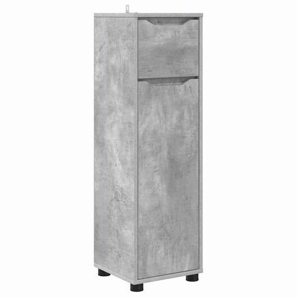 vidaXL Cabinet de salle de bain Gris b&eacute;ton 30,5 x 30 x 101 cm
