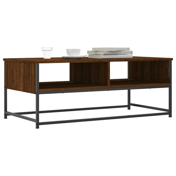 vidaXL Table basse ch&ecirc;ne marron 100x51x40 cm bois d'ing&eacute;nierie