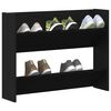 vidaXL Cabinet &agrave; chaussures avec &eacute;tag&egrave;re Ch&ecirc;ne noir 85 x 18 x 90 cm