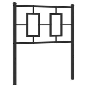 vidaXL T&ecirc;te de lit de remplacement m&eacute;tal noir 75 cm