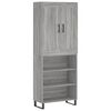 vidaXL Buffet haut Sonoma gris 69,5x34x180 cm Bois d'ing&eacute;nierie