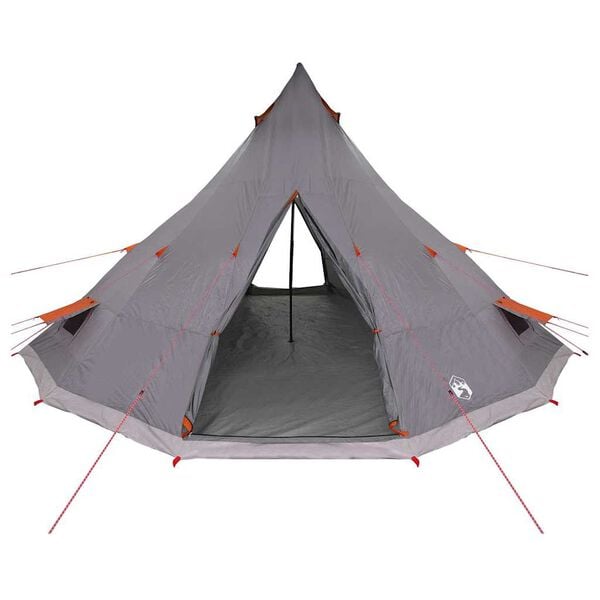 vidaXL Tente Tipi familiale Gris et orange 560 x 560 x 300 cm