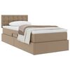 vidaXL Lit avec rangement et matelas Cappuccino 90 x 190 cm