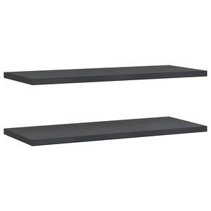 vidaXL &Eacute;tag&egrave;res murales 2 pcs 100x40x3 cm noir acier inoxydable