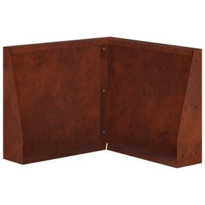 vidaXL Mur de sout&egrave;nement 50 x 50 x 30 cm Acier patin&eacute; Rouill&eacute;