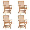 vidaXL Salon de jardin 5 pcs Bois de teck massif
