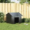 vidaXL Niche pour chien avec toit noir 85x107x81 cm acier galvanis&eacute;