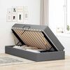 vidaXL Lit avec rangement et matelas Gris fonc&eacute; 90 x 190 cm Polyester