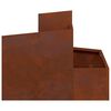 vidaXL Cache-pot de jardin Marron 60 x 60 x 50 cm Acier patin&eacute;