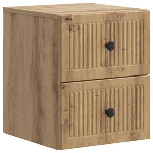 vidaXL Cabinet de chevet mural Ch&ecirc;ne artisanal 33 x 34,5 x 40 cm