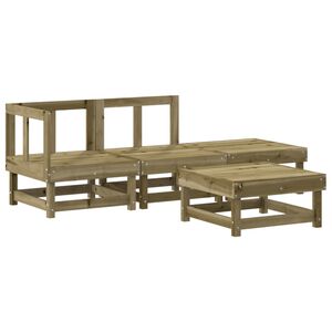 vidaXL Salon de jardin 4 pcs bois de pin impr&eacute;gn&eacute;