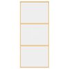 vidaXL Porte coulissante doré 90x205 cm verre ESG clair et aluminium