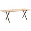 vidaXL Pieds de table &agrave; manger en forme de X, 2 pi&egrave;ces, acier naturel, 70 x (72-73) cm