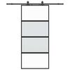 vidaXL Porte coulissante avec kit de quincaillerie noir 90x205 cm